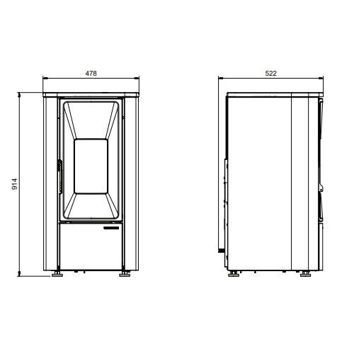 Aperçu: Poêle à granulés La Nordica Extraflame Lina Top 7 kW