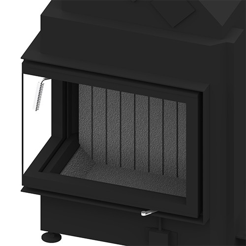 Accessoires de cheminée Brunner - argile réfractaire anthracite pour cheminée d'angle 42/57/30