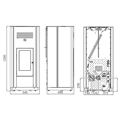 Aperçu: Poêle à granulés Haas & Sohn HSP 6 WT RLU 10 kW hydro