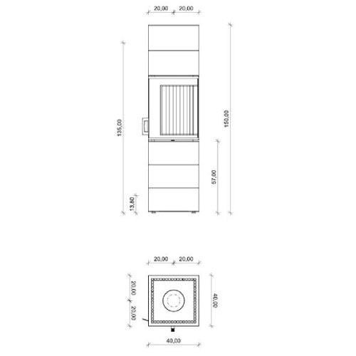 Aperçu: Poêle à bois Neocube S20 Black & White Edition 5,4 kW