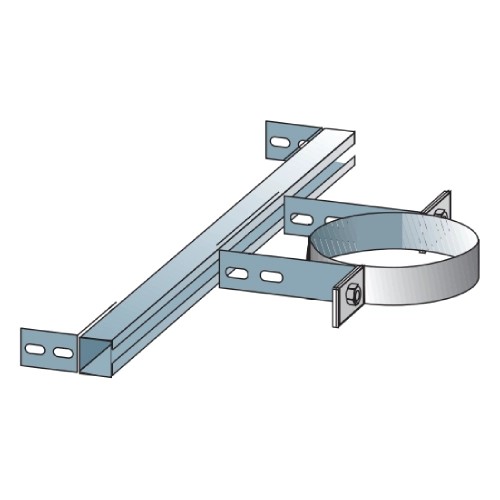 Support au toit statique (jusqu'à 3 m de porte-à-faux libre) - double paroi - Raab DW 25 Optilife