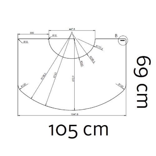 Accessoires cheminée Morsoe - Plaque de sol en verre 6 mm, 105 x 69 cm - 6100 / 6800