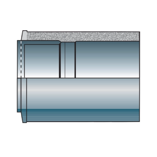 Elément droit 500 mm avec revêtement double paroi et bride de sécurité - double paroi - Raab DW-FU