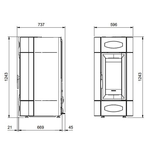 Aperçu: Poêle à granulés La Nordica Extraflame Isidora Idro H23 5.0 | 27,6 kW Hydro