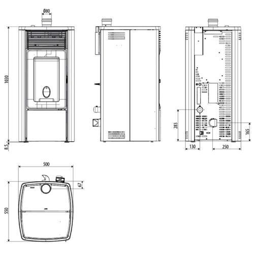 Aperçu: Poêle à granulés MCZ EGO Comfort Air 10 UP! M3 10 kW