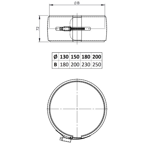 Aperçu: Bride de sécurité - double paroi - Tecnovis TEC-DW-NOIR