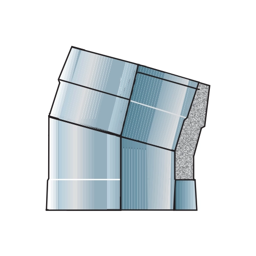 Coude 15° - double paroi - Raab DW-Alkon