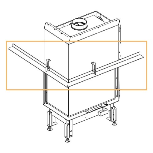Accessoires cheminée Austroflamm - 69x../89x.. Cadre de support gauche/droite