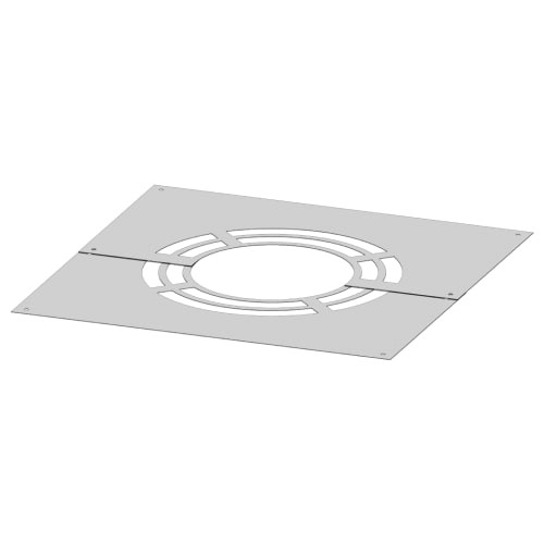 Plaque de finition pour ventilation arrière, en 2 parties 0° - Tecnovis TEC-DW-CLASSIC et TEC-DW-SILVER