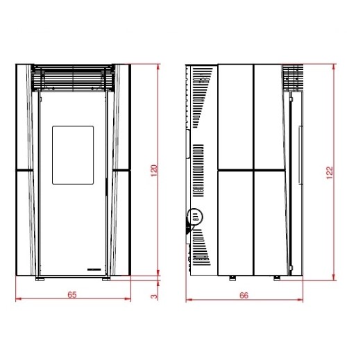 Aperçu: Poêle à granulés Palazzetti Ecofire Lilibet TC 12 US 12 kW