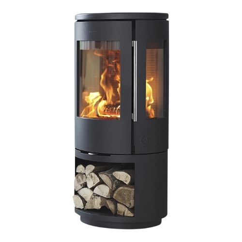 Poêle à bois Morsoe 7443 | 4,3 kW avec un compartiment pour ranger le bois