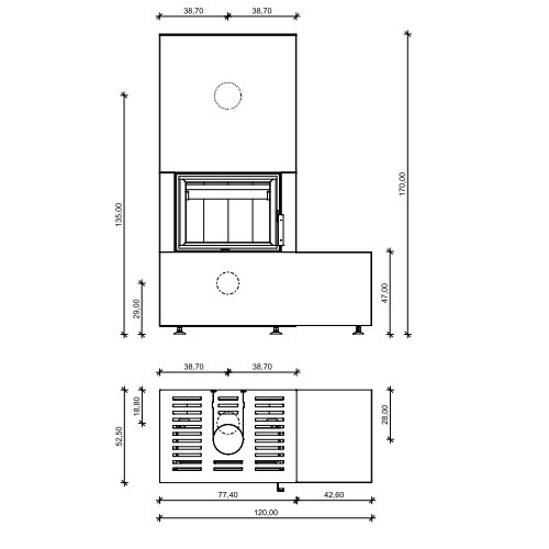 Aperçu: Foyer modulaire Neocube F12 4,8 kW