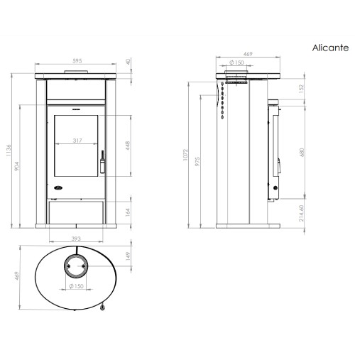 Aperçu: Poêle à bois Fireplace Alicante 8 kW