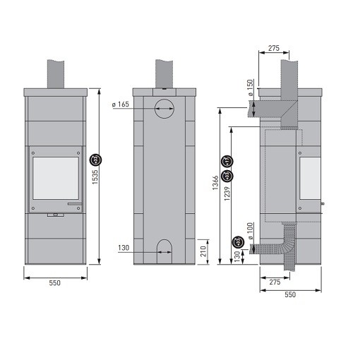 Aperçu: Poêle à bois Skantherm Milano pierre 2.0 6 kW