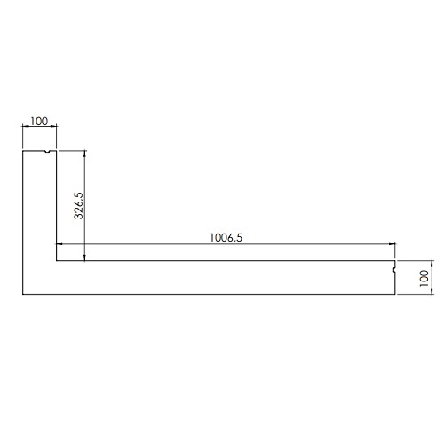 Accessoires cheminée à gaz DRU - Cadre d'installation pour Metro 100XT/2-41 RCH (6-côté, B = 100 mm)