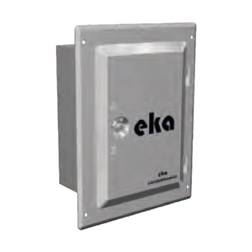 Porte acier inox avec cadre 100 mm, 150x300 mm - simple paroi - eka complex E