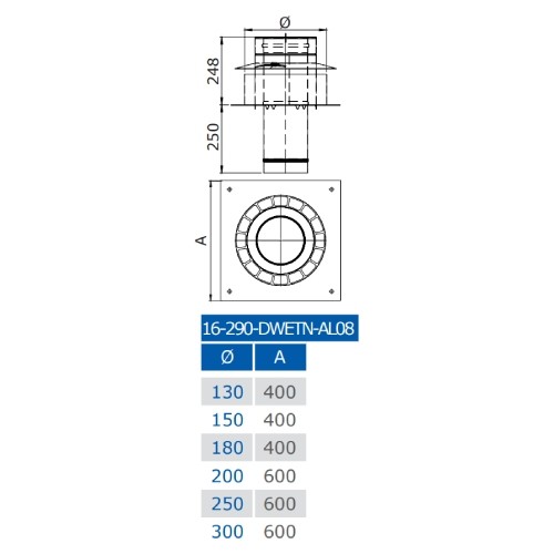 Aperçu: Plaque d'adaptation T120 / P1 - double paroi - Jeremias DW-BLACK