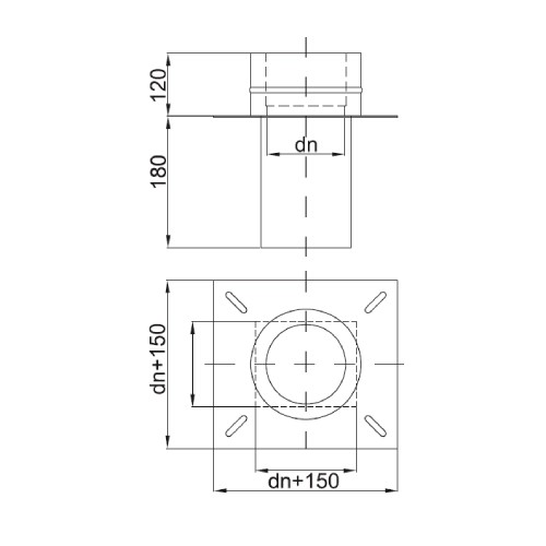 Aperçu: Plaque de base avec insert rond ou carré - double paroi - Reuter DW-GREEN