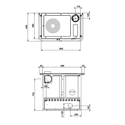 Aperçu: Cuisinière à bois La Nordica Rosa 5.0 - Ceramica 8,8 kW