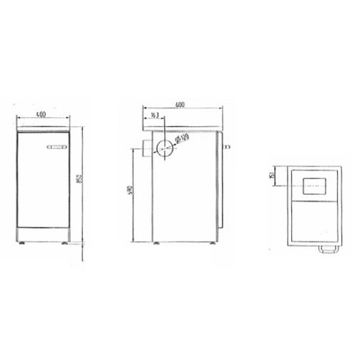 Aperçu: Cuisinière à bois Wamsler K 144 S 5 kW