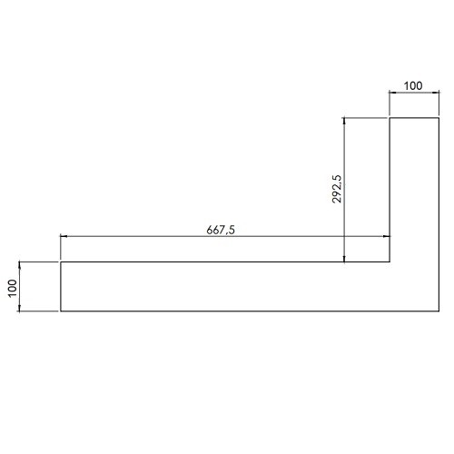 Accessoires cheminée à gaz DRU - Panneau d'installation pour Lugo 70/2 RCH (6 côtés, L = 100 mm)