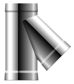 Raccordement combustion 45° - double paroi - Schräder Future DW