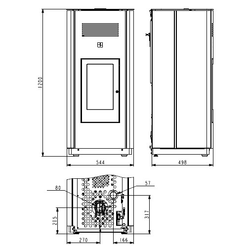 Aperçu: Poêle à granulés Haas & Sohn HSP 6 PELLETTO-IV GRANDE 8 kW