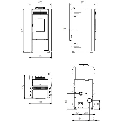 Aperçu: Poêle à granulés La Nordica Extraflame Ketty Evo 2.0 | 6,5 kW