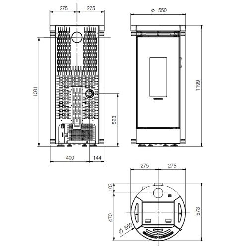 Aperçu: Poêle à granulés La Nordica Extraflame Debby 9 kW