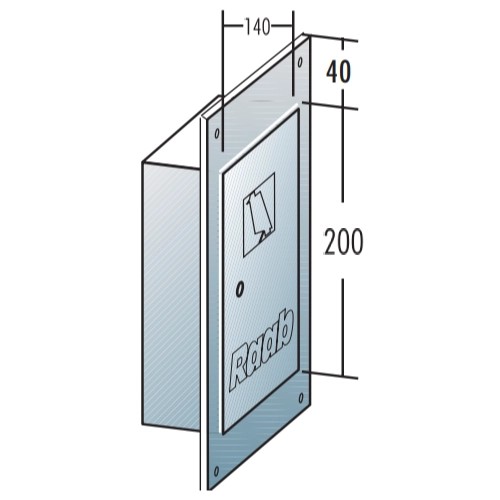 Aperçu: Cheminée légère - Porte de ramonage pour de gaine L90, 140x200 mm - Raab L90