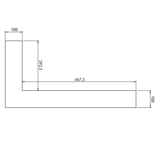 Accessoires cheminée à gaz DRU - Cadre d'installation pour 70/2 RCH (6-côté, B = 100 mm )