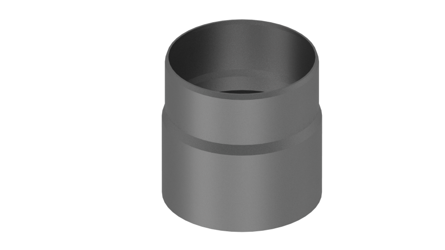 Ofenrohr - Längenelement 150 mm mit Kondensatring gussgrau