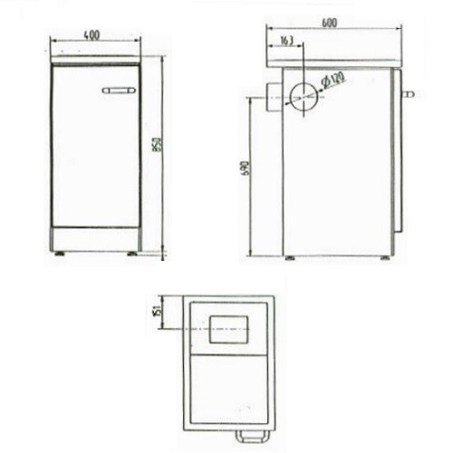 Aperçu: Cuisinière à bois Wamsler K 144 C 5 kW