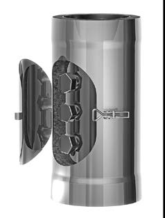 Ouverture de test avec couvercle, demi-rond avec 3 supports de mesure - double paroi - Schräder Future DW