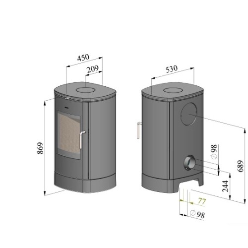 Aperçu: Poêle à bois Morsoe 8840 | 6,3 kW