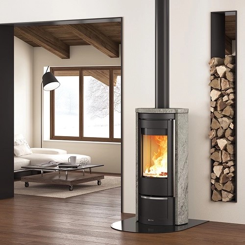 Aperçu: Poêle à bois La Nordica Liù - Pietra 7,5 kW