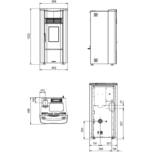 Aperçu: Poêle à granulés La Nordica Extraflame Giusy Evo 2.0 | 7 kW