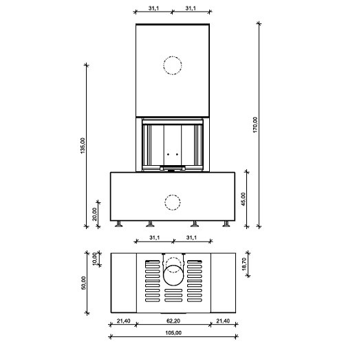 Aperçu: Foyer modulaire Neocube P11 5,7 kW