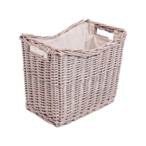 Lienbacher panier en osier, gris 45/40/30 cm