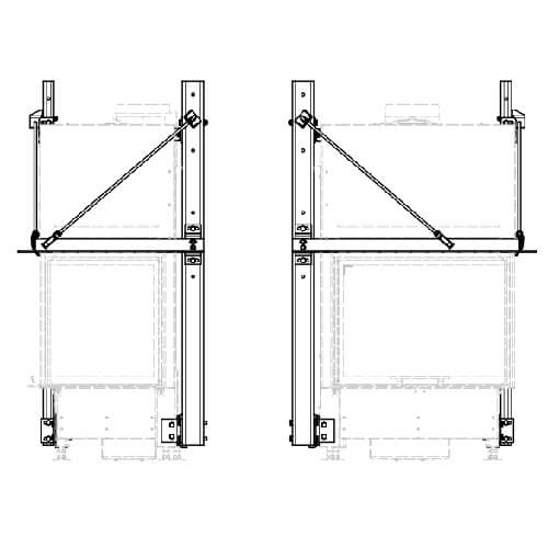 Accessoires cheminée Schmid - Système de cadre de support comprenant un cadre de support pour Ekko R 67(45) h