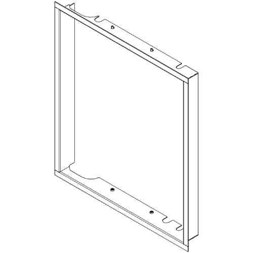 Accessoires cheminée Austroflamm - 45x51 KII Cadre design rabattable plat arrière, version en gris fonte