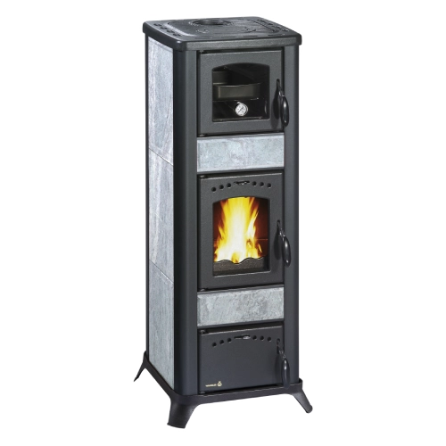 Poêle à bois Wamsler Romantik-B 7,5 kW avec compartiment de cuisson