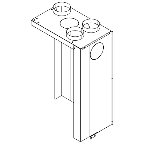 Accessoires cheminée Austroflamm - Veste de convection 63x40x42 K pliante à gauche
