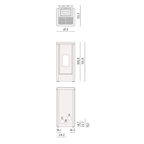 Aperçu: Poêle à granulés Cadel Icon Plus 9 | 8,5 kW