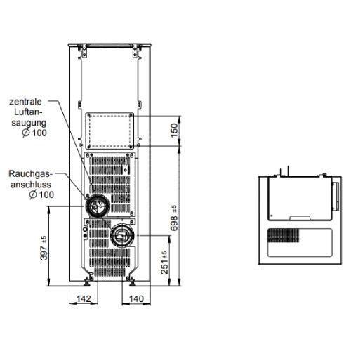 Aperçu: Poêle à granulés Wodtke family.nrg air+ 6/8 kW