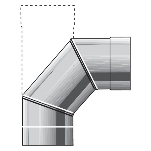 Coude réglable 0-90° (uniquement pour le mode sec) - simple paroi - Raab EW-FU