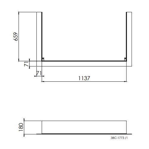 Accessoires cheminée à gaz DRU - Cadre de support pour Metro 100XT/3-41 RCH