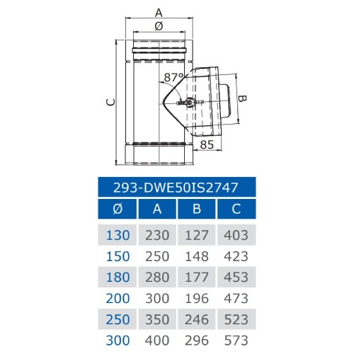 Aperçu: Élément d‘inspection 40Pa (N1) - double paroi - Jeremias DW-BLACK 50