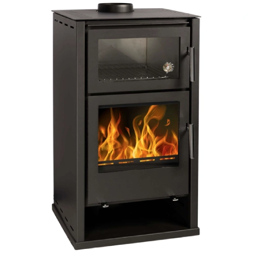 Poêle à bois Haas & Sohn FUMO back plus 11,5 kW avec compartiment de cuisson